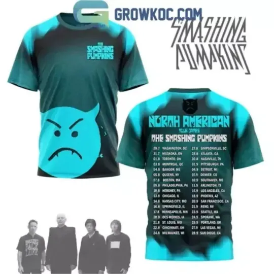 Discover The Smashing Pumpkins North America Tour 2024 Celebrating 3D T-Shirt