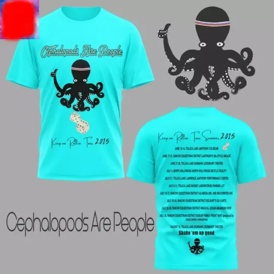 Discover Cephalopods Are People – Keep On Rollin Tour 3D T-Shirt