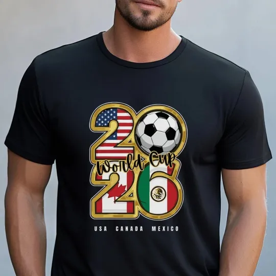Discover World Cup 2026 T Shirt USA Canada Mexico Soccer Graphic Tee
