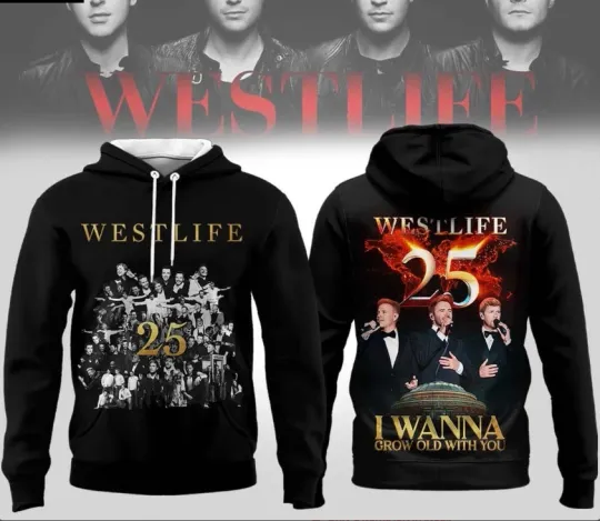 Discover Westlife 25th Anniversary 2026 I Wanna Grow Old With You Hoodie 3D