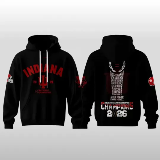 2026 Hoosiers National Championship College 3D Hoodie