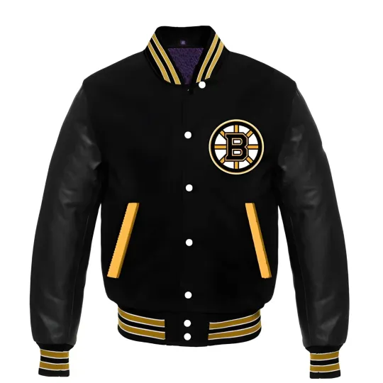 Boston Bruins Baseball Jacket, Baseball Jacket Gift for Fan
