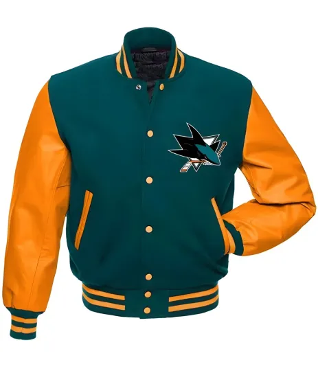 San Jose Sharks Baseball Jacket, Baseball Jacket Gift for Fan