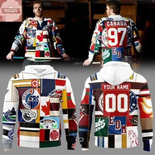 Discover The Great Canadian Jersey Rogers and McDavid 2026 All Over Print 3D Hoodie