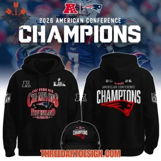 Discover HOT!!2026 Conference Champions Patriots Hoodie 3D