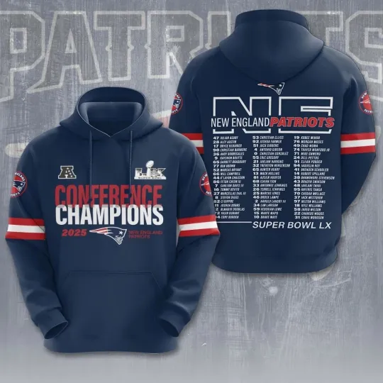Discover Patriots Champions 2026 3D Hoodie