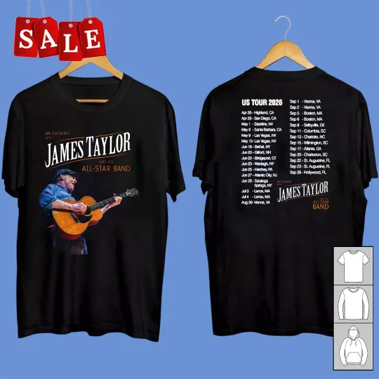 New James Taylor 2026 tour Concert Unisex Shirt