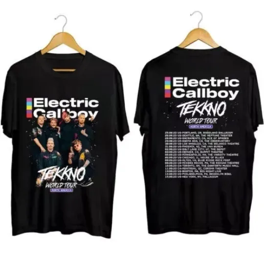 Discover 2 Sides Electric Callboy Tekkno World Tour 2026 Band T-shirt