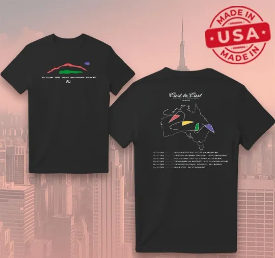 Discover Ali Australia Tour 2026 East to East Abstract Unisex T-Shirt