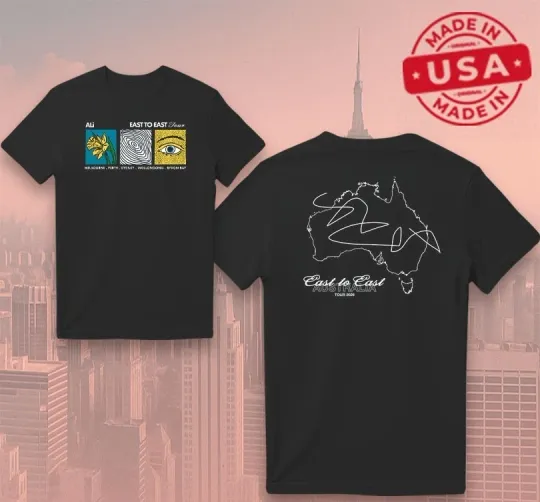 Discover Ali AUS Tour 2026 East to East Dandelion Unisex T-Shirt