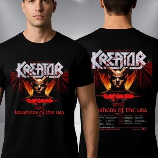Discover Kreator Krushers Of The USA 2026 Schedule Tour Dates Unisex T-Shirt