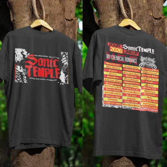 Sonic Temple 2026 Shirt Art & Music Festival Merch Columbus Ohio Rock Tour