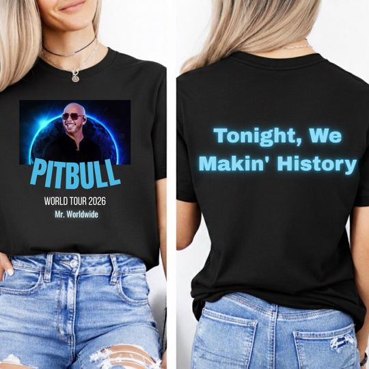 Discover Pitbull 2026 World Tour T-Shirt, Unisex Concert Tee