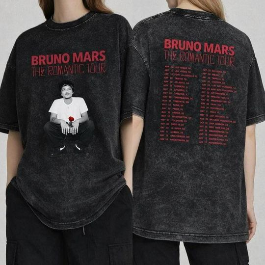 Discover Bruno Romantic Tour 2026 T Shirt, Comfort Colors Concert Shirt