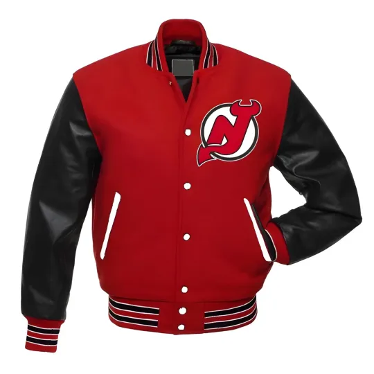 New Jersey Devils Baseball Jacket, Baseball Jacket Gift for Fan