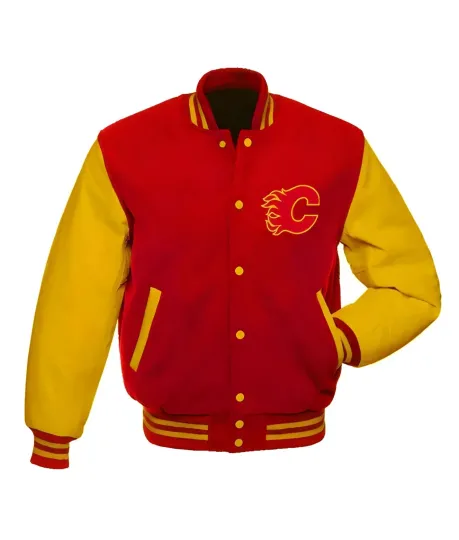 Discover Calgary Flames Baseball Jacket, Baseball Jacket Gift for Fan