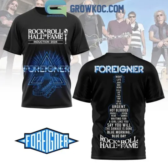 Discover Foreigner Introduction 2024 Hall Of Fame Rock And Roll 3D AOP T-Shirt