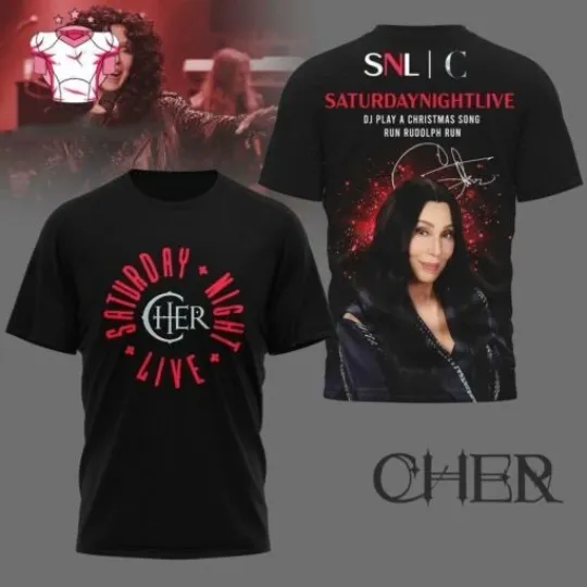 Discover CHER Saturday Night Live DJ Play A Christmas Song 3D Shirt