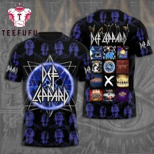 Discover Def Leppard Rock Music 3D T-Shirt