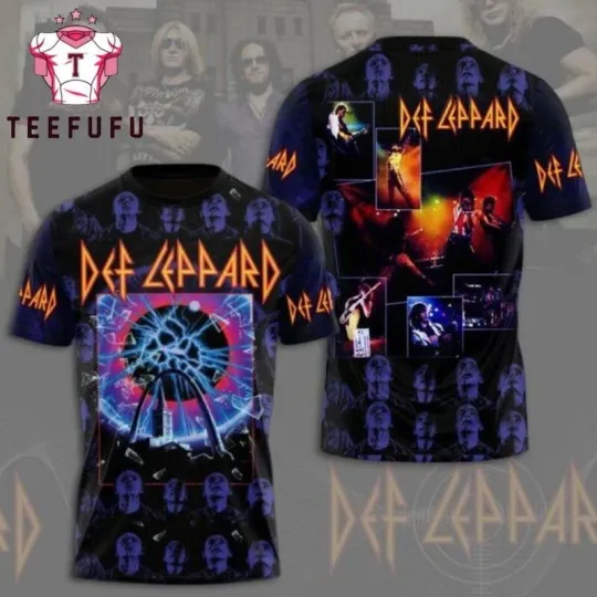 Discover Def Leppard Face Music 3D T-Shirt