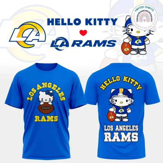 Discover Rams x Hello Kitty Cute Meets Game 3D Shirt
