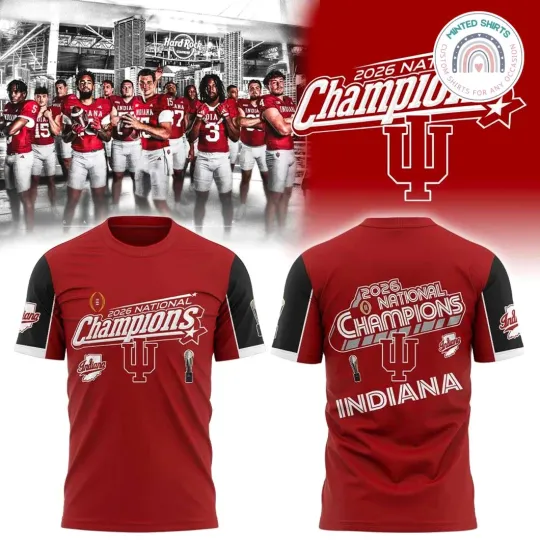 Discover Hoosiers National Champions 2026 3D Shirt