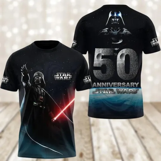 Discover Darth Vader 50 Years Anniversay Star Wars Fan Gift Tshirt 3D