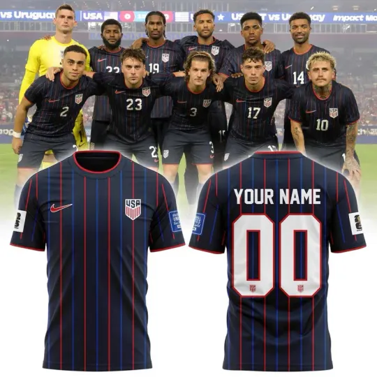 Discover U.S. S@ccer 2026 World Cup Limited Edition Away Shirt 3D Custom Name, Number