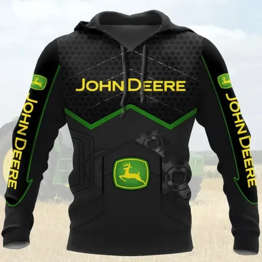 Discover John Dee Green Tractor 3D All Over Print Unisex Hoodie