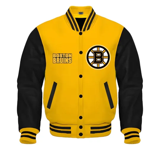 Boston Bruins Baseball Jacket, Baseball Jacket Gift for Fan