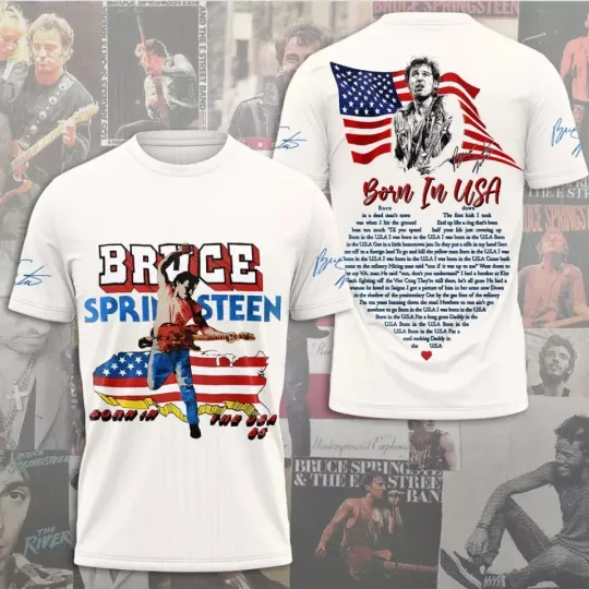 Discover Bruce Springsteen Born In The Usa Tour 3D T-Shirt
