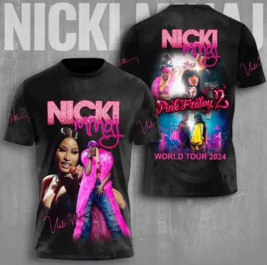 Nicki Minaj 3D Tshirt All Size For Fan Music Lover Tour 2025