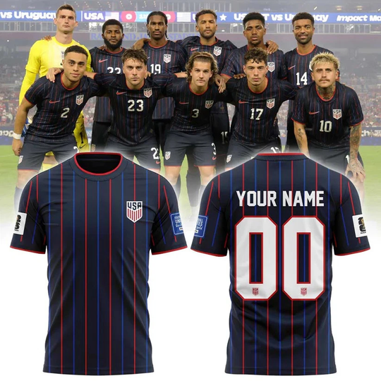 U.S. S@ccer 2026 World Cup Limited Edition Away Shirt 3D Custom Name, Number