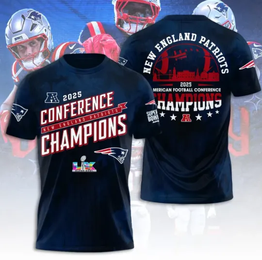 Discover NE Patri0t 2025 Afc Champions 3D T-Shirt Gift For Fans
