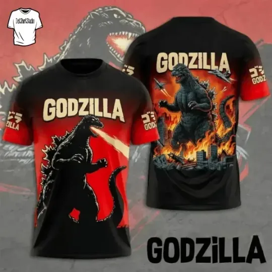 Discover god zilla Movie 3D Edition All Over Print Unisex T-shirt