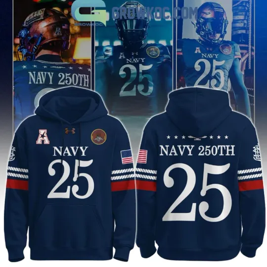 Discover Navy 3D Hoodie Midshipmen 250th Anniversary Rivalries