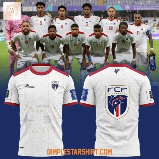 Discover Cape Verde Team 2026 World Cup AOP 3D Polyester Unisex Shirt Gift For Fan Men