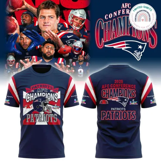 Discover New England Patriot Conference Champions 3D Shirt