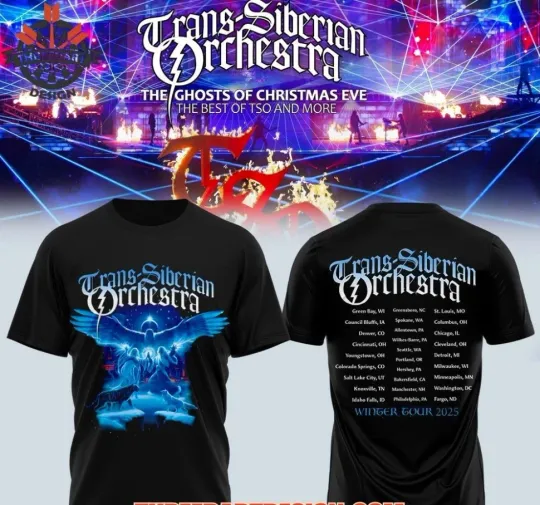 Discover Trans-Siberrian Orchestra Winter Tour 2025 3D T-Shirt