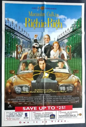 Macaulay Culkin Edward Herrmann Jonathan Hyde Richie Rich Movie Poster
