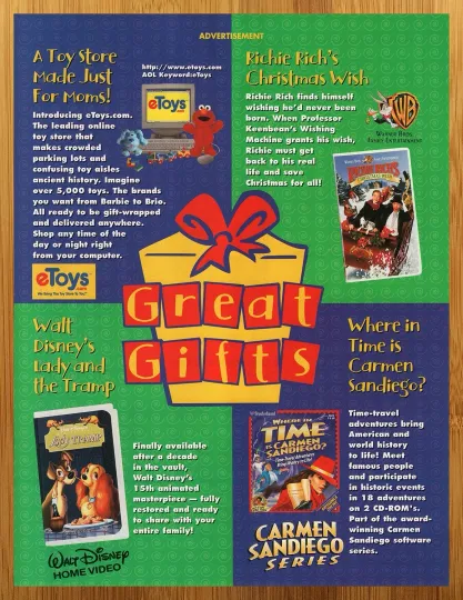 2004 Lady & The Tramp Richie Rich Carmen Sandiego Print Poster