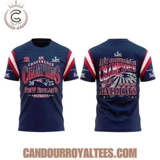 Discover Patriot 2025 A.F.C Conference Champions 3D Shirt