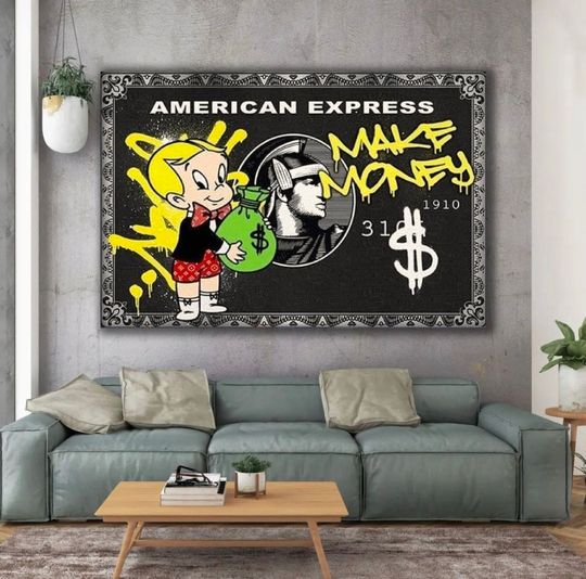 Richie Rich Graffiti Art Poster Print: Modern Street Art Home Decor
