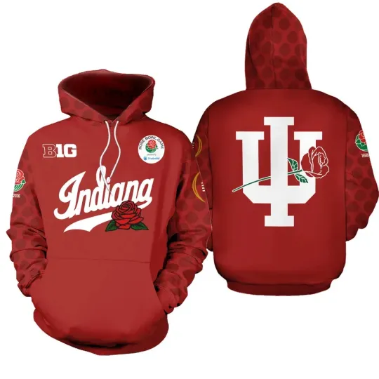 Hoosier 2026 Rose Bowl Special Edition All Over Print 3D Hoodie