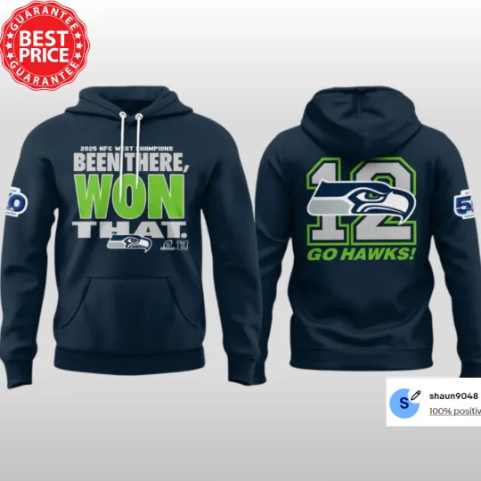 Discover Seattle Seahawks West Champions 12 Go Hawks Hoodie