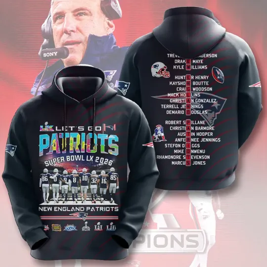 Discover Patriots 2026 Champions 3D Hoodie