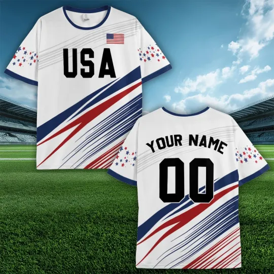 Custom USA Soccer Jersey Shirt Men Women World Cup 2026 Football Soccer Sports