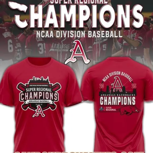 Discover Super Regionals Champions 2025 Arkansas Razorbacks Fans Gift