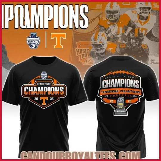 Discover Tennessee Volun*teers Music City Bowl Champions 2025 For Fans