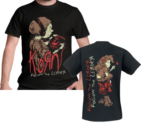 Korn Follow The Leader Double Sided T-Shirt Black